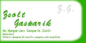 zsolt gasparik business card